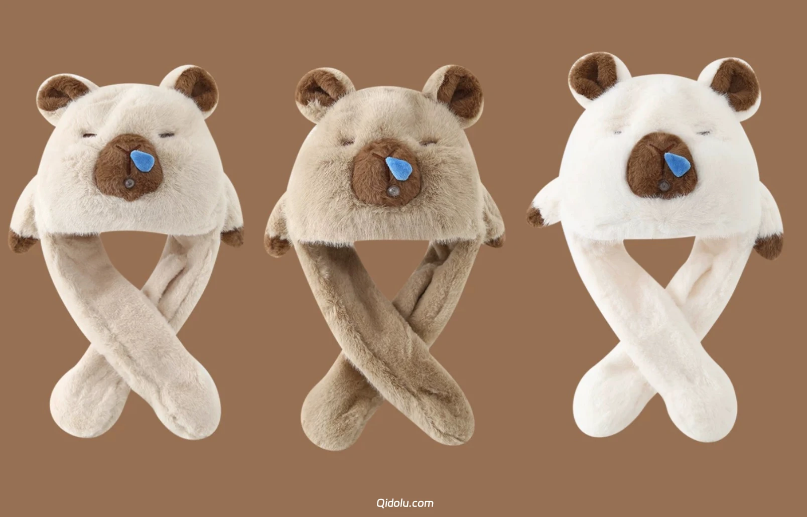 The “Drowsy Bear” 2-in-1 Plush Hat & Scarf – A Viral Sensation of Warmth and Cuteness