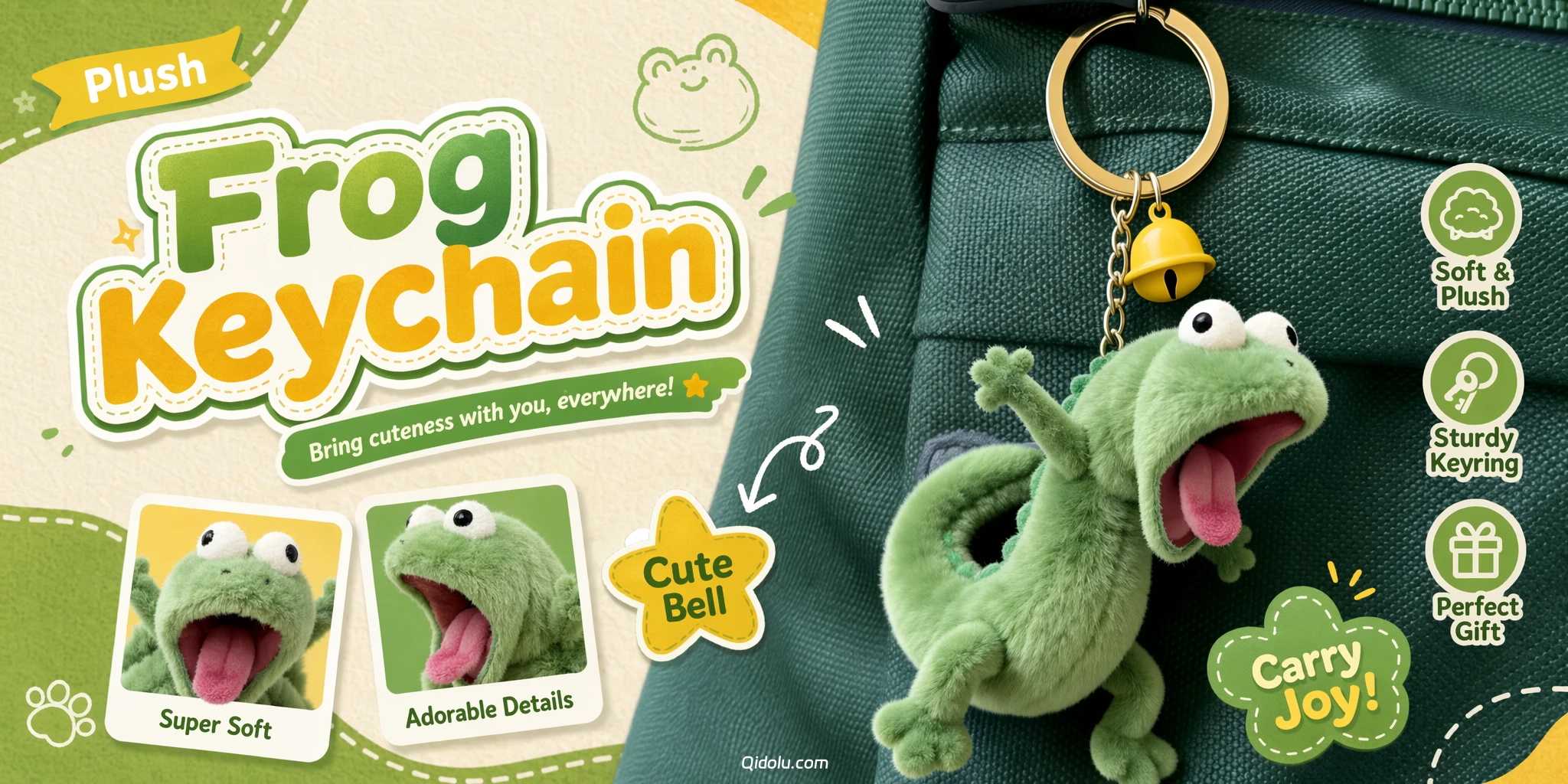 Full of Energy Little Joy-Bringer — “Wawa Little Dragon” Plush Keychain