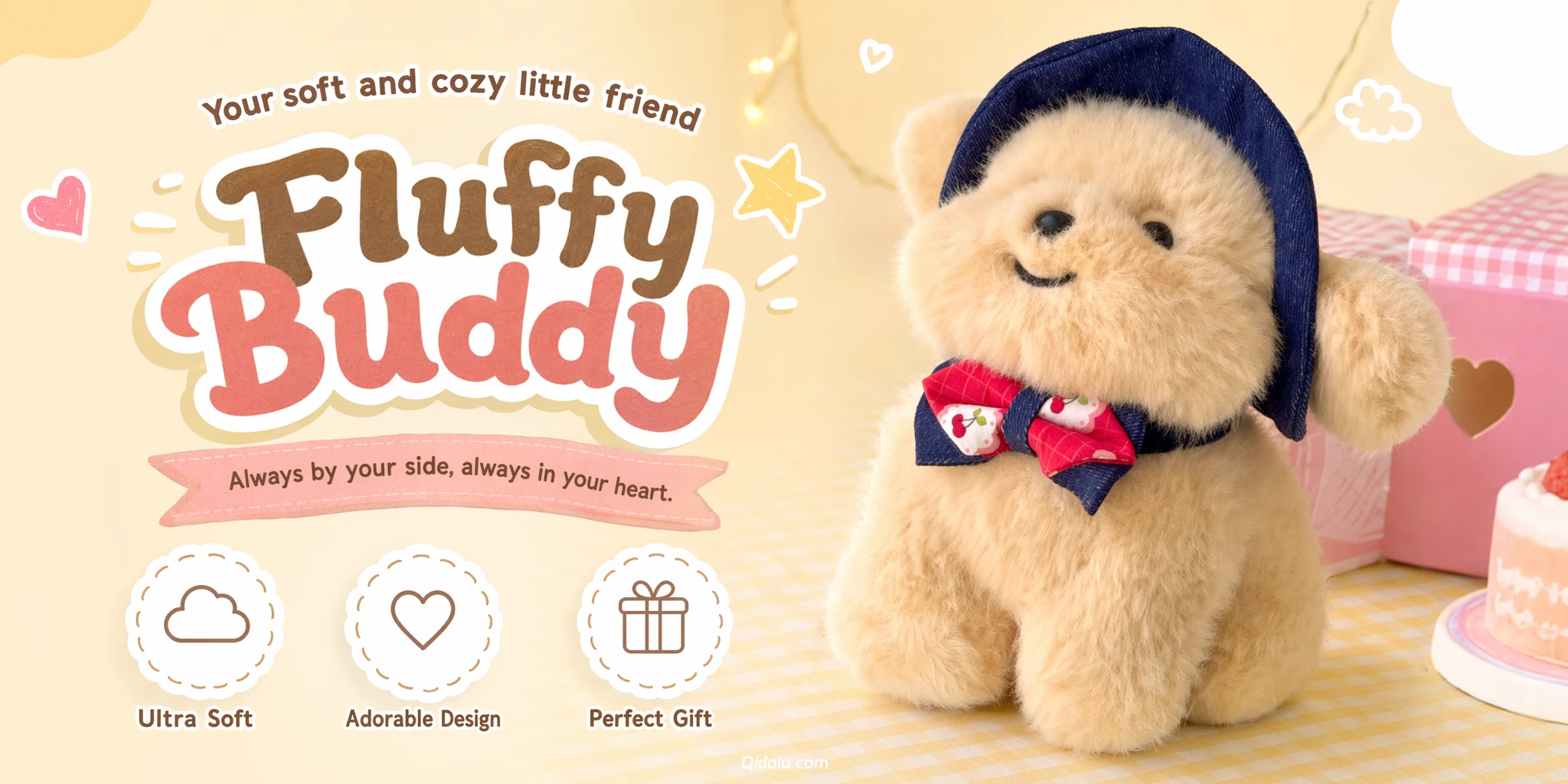 Versatile Healing Bear — “BeiBei Bear” Dress-Up Plush Toy