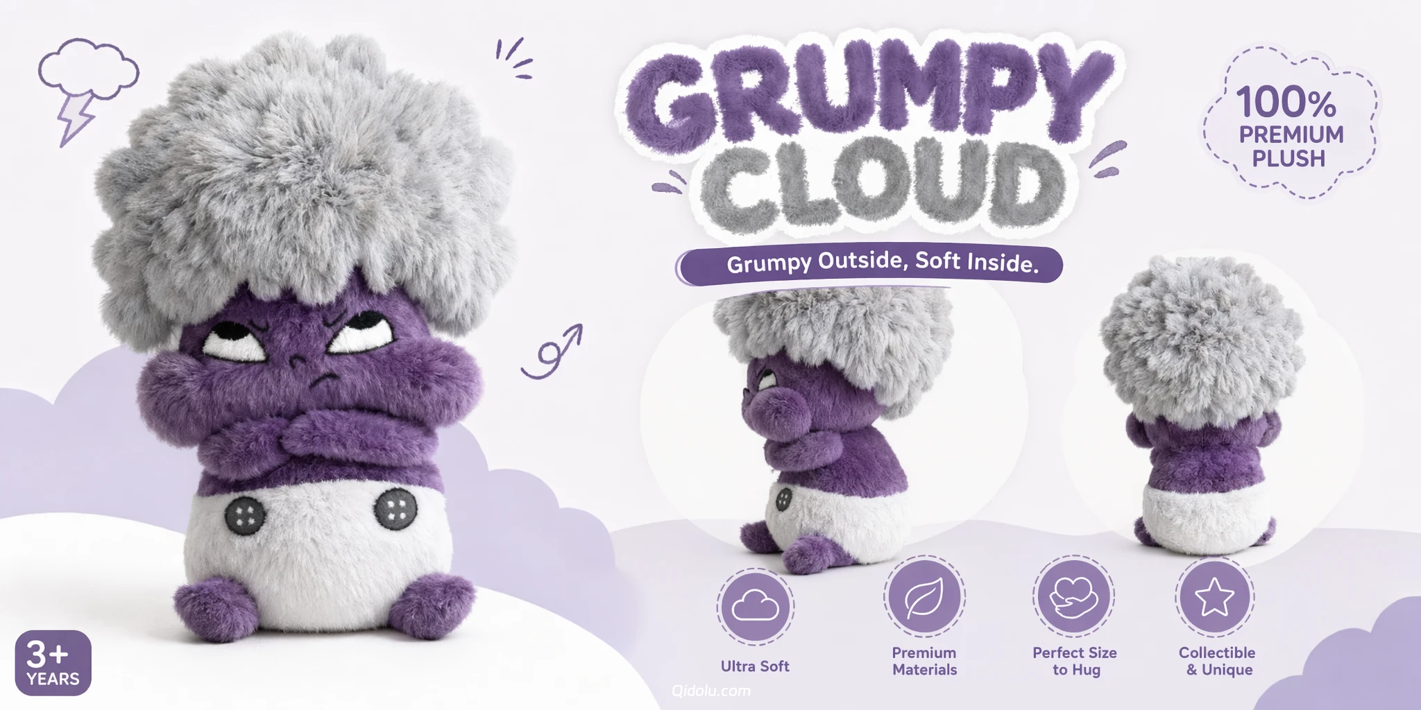Tsundere Healing Monster — “Fluffy Monster” Plush Toy