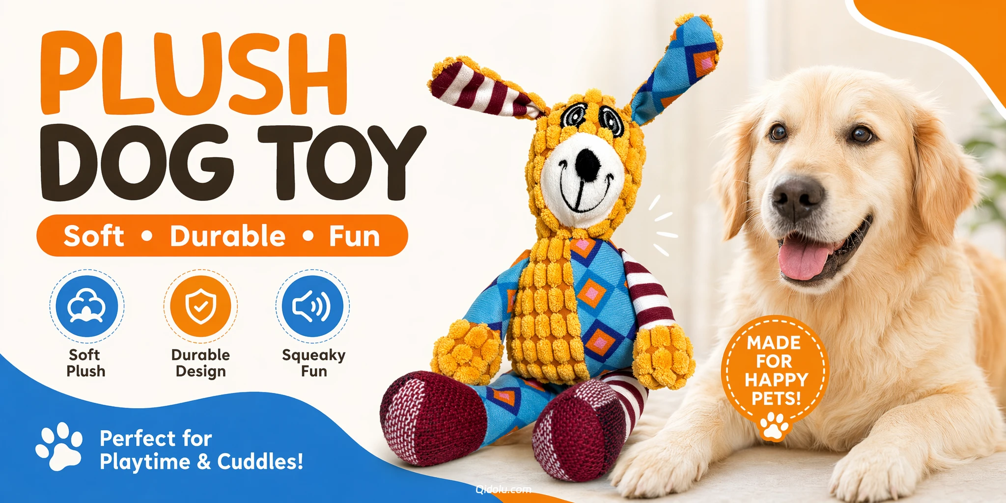 Exclusive Happy Companion for Pets — “Rainbow Lion Dog” Pet Plush Toy