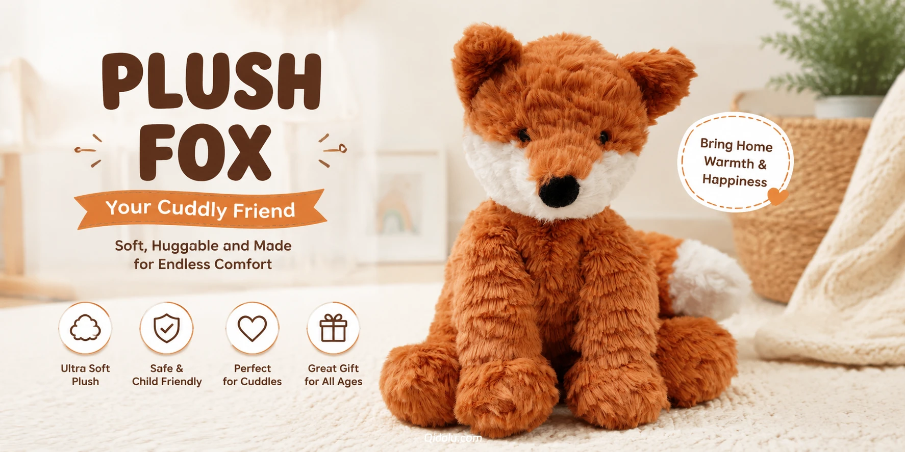 Warm Healing Little Fox — “Nuannuan Fox” Plush Toy