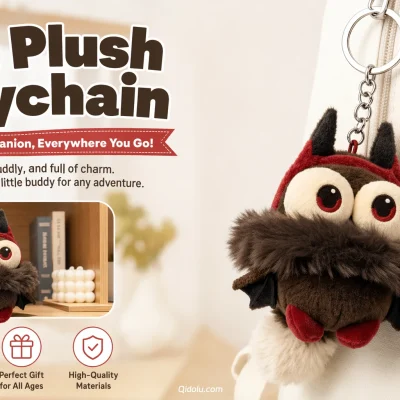 Ultra-Cute Night Guardian — “Yeye” Bat Owl Plush Keychain