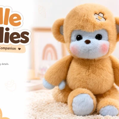Warm Healing Companion — “Little Lucky Monkey” Plush Toy