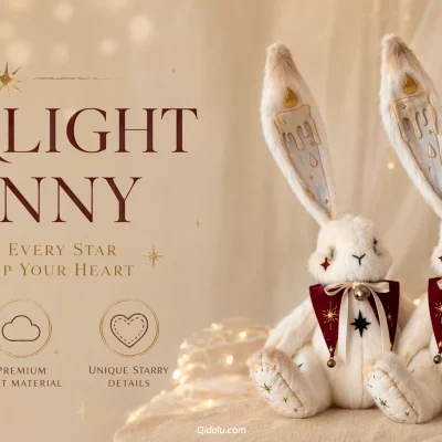 Dreamy Starlight Spirit — “Starlight Bunny” Art Plush Toy