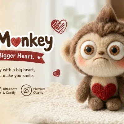 Healing Little Grumpy — “Heart Monkey” Plush Toy