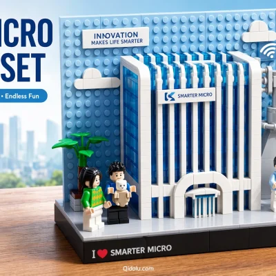 Smarter Microelectronics Custom Corporate Building Block Set — A Vivid Presentation of Technology with Heart
