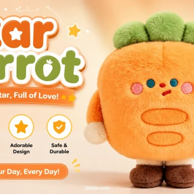 愛らしい癒しのニンジン — 「スターキャロット」ぬいぐるみ